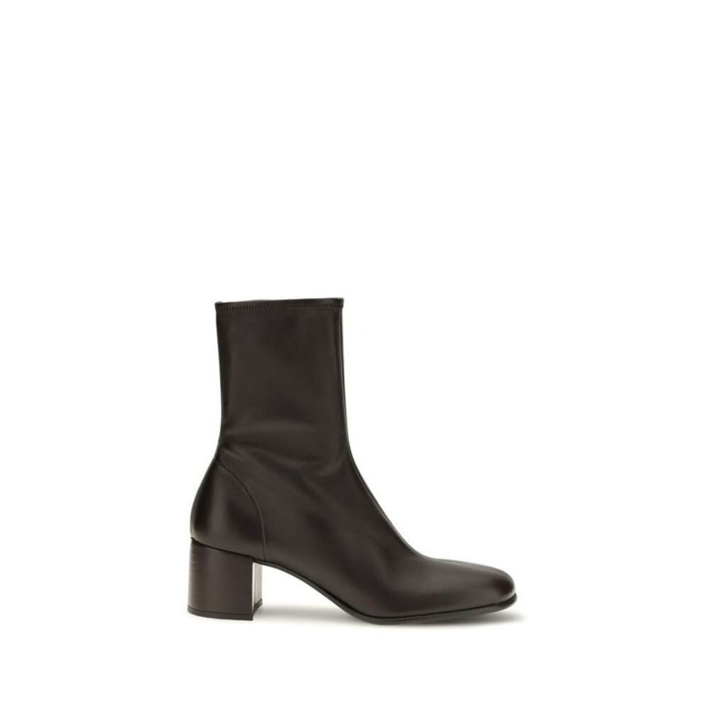 Prada Brown Lamb Ovis Aries Ankle Women's Boots